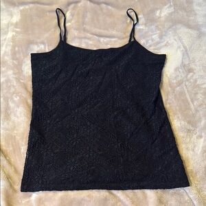Ann Taylor Black Fitted Sleeveless Camisole